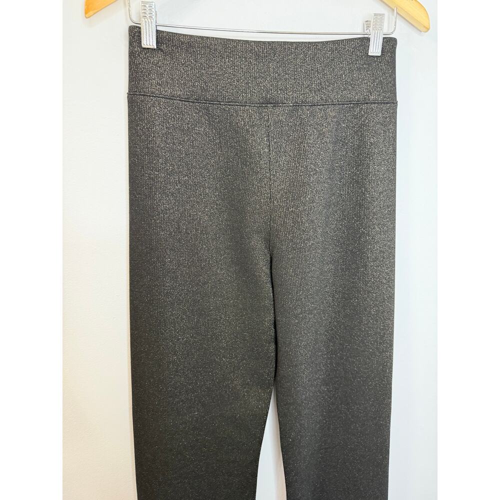 SPANX Women Air-essentials Shine Wide Leg Pant Stretch Black Gunmetal Shimmer M - Picture 7 of 12